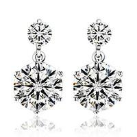 925 Silver Sterling Silver Jewelry Earrings Sample Zircon Stud Earring 1Pair