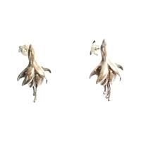 925 Silver National Trust Fuschia Flower Stud Earrings