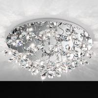 93082 Pontedo Large Round Crystal Semi Flush Light