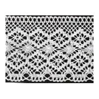 95mm essential trimmings crochet effect cotton lace trimming white