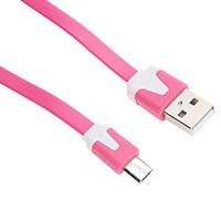95CM Micro USB Noodle Cable for HTC/Xiaomi/Huawei(Rose, Orange, Blue, Yellow, Red, Pink)