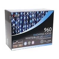 960 White / Blue LED Mix Icicle Lights