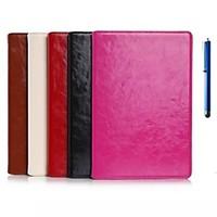 9.7 Inch Two Folding Pattern Genuine Leather Case with Pen for iPad Air 2(Assorted Colors)