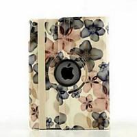 9.7 Inch 360 Degree Rotation Peach Blossom Pattern with Stand Case for iPad Air 2/iPad 6(Assorted Colors)