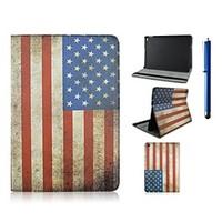 97 inch flag pattern with stand case and pen for ipad air 2ipad 6