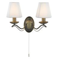 9822 2ab andretti traditional antique brass double wall light