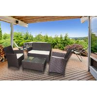 99 instead of 699 from esenti for a four piece rattan garden or conser ...