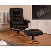 991819lm black bonded leather swivel chair