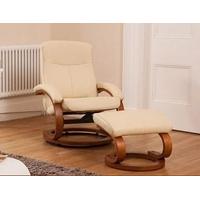 991747l cream bonded leather swivel chair