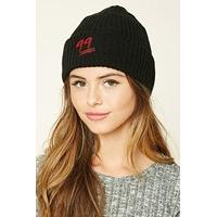 99 Graphic Ribbed Knit Beanie