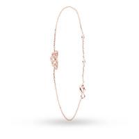 9ct rose gold diamond butterfly bracelet