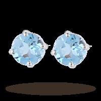 9ct White Gold 1.60ct Blue Topaz Stud Earrings