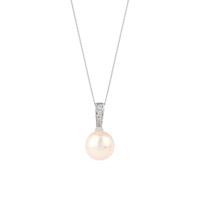 9ct White Gold 8.5-9.0mm Fresh Water Pearl Pendant
