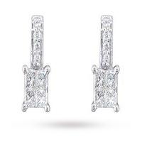 9ct White Gold 0.25ct Invisible Diamond Set Stud Earrings