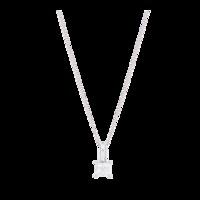 9ct White Gold 0.45ct Invisible Diamond Set Pendant