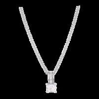 9ct White Gold Invisible 0.25ct Diamond set Pendant