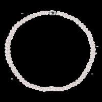 9ct white gold 6 65mm akoya pearl strand necklace