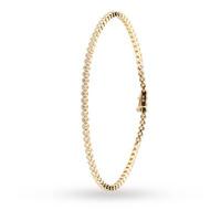 9ct Yellow Gold 1.08ct Diamond Tennis Bracelet