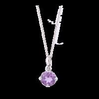 9ct White Gold 1.00ct Amethyst Pendant