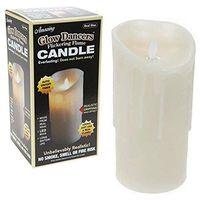 9cm x 18cm White Realistic Flickering Flame LED Candle