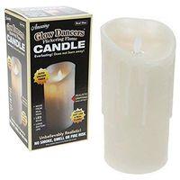 9cm x 18cm white realistic flickering flame led candle