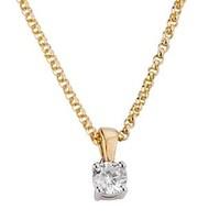 9ct gold 0.15 carat diamond pendant