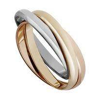 9ct two colour gold Russian wedding ring