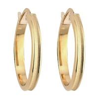 9ct gold satin hoop earrings