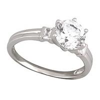 9ct white gold cubic zirconia solitaire ring