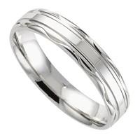 9ct white gold 4mm wedding ring