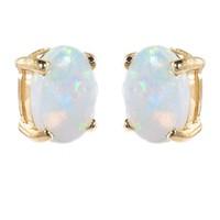 9ct gold opal stud earrings