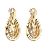 9ct gold hoop earrings