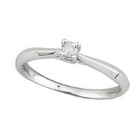 9ct white gold diamond solitaire engagement ring