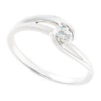 9ct white gold 0.23 carat diamond solitaire ring