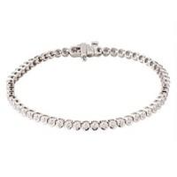 9ct white gold 100 carat diamond tennis bracelet