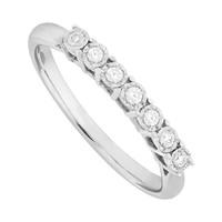 9ct white gold diamond claw set eternity ring