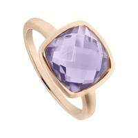 9ct rose gold amethyst ring