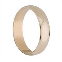 9ct gold 5mm D shape wedding ring