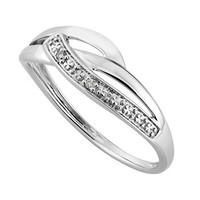 9ct white gold diamond dress ring