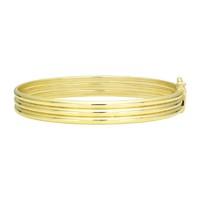 9ct gold three row wide bangle