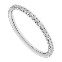 9ct white gold 0.25 carat round brilliant diamond claw-set ring