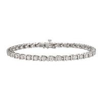 9ct white gold 2.00 carat tennis bracelet