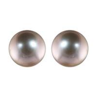 9ct gold 7-7.5mm pink freshwater cultured pearl stud earrings