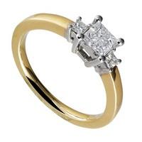 9ct gold 0.33 carat diamond ring