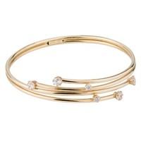 9ct gold cubic zirconia set bangle