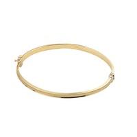 9ct gold frosted bangle