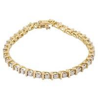 9ct gold 200 carat diamond tennis bracelet