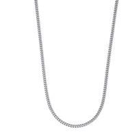 9ct white gold curb chain - 24 inch (61cm)