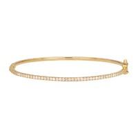 9ct rose gold cubic zirconia channel-set bangle