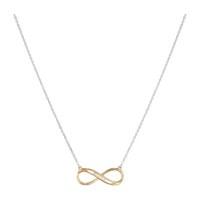 9ct rose gold cubic zirconia infinity necklace